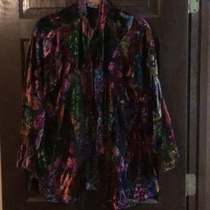 Chicos stain glass burn out velvet